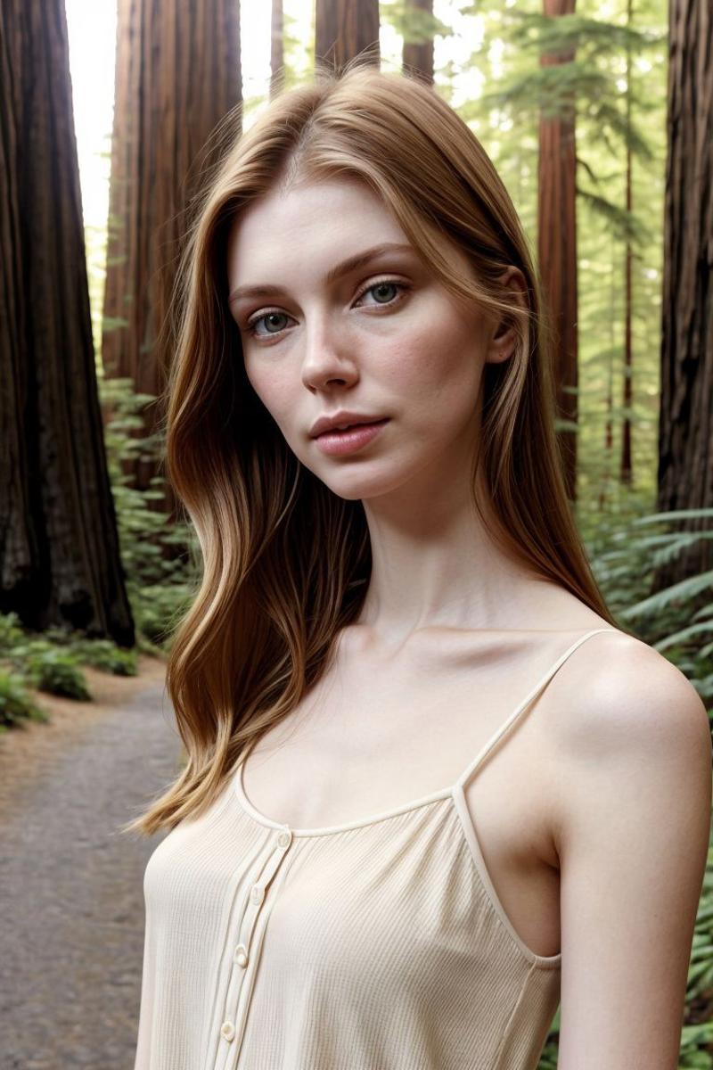 00002-3639310390-European woman, closeup, sandals, (shirt), pants, (california redwoods), ZM_francisca, wide shoulders, perfect face, (contact ir.jpg